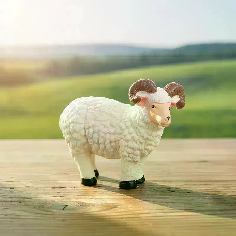 4/1Pcs Miniature Resin Family Sheep Figurine Set Mini Decorative Sculpture For Home Garden Micro Landscape Decor Desk Displays Qme