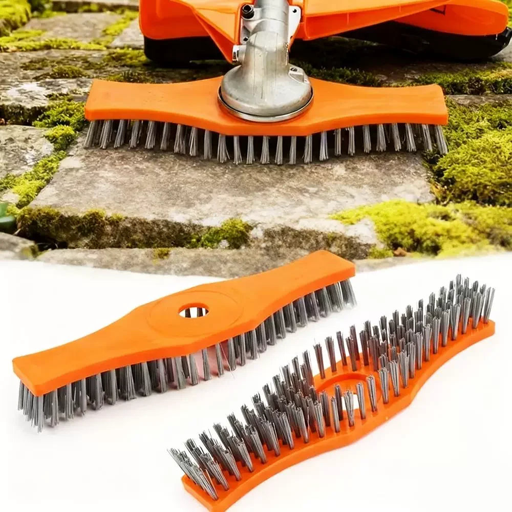 Lawn Mower Cleaning Brush High-Efficiency Adjustable Handle Weed Remover Tool for Deck Garden Yard Floor Patio Farm Tile Grout Qme