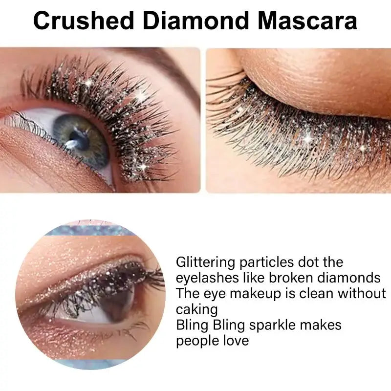 Mascara Waterproof Length Volumizing Long Lasting Sparkle Curl Qme
