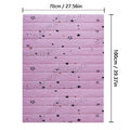 70cm High Quality DIY 3D Wallpaper Moisture Proof Modern Home Decoration Self-adhesive Waterproof Wall Stickers Brick Pattern Qme starry pink 70CM X 1M