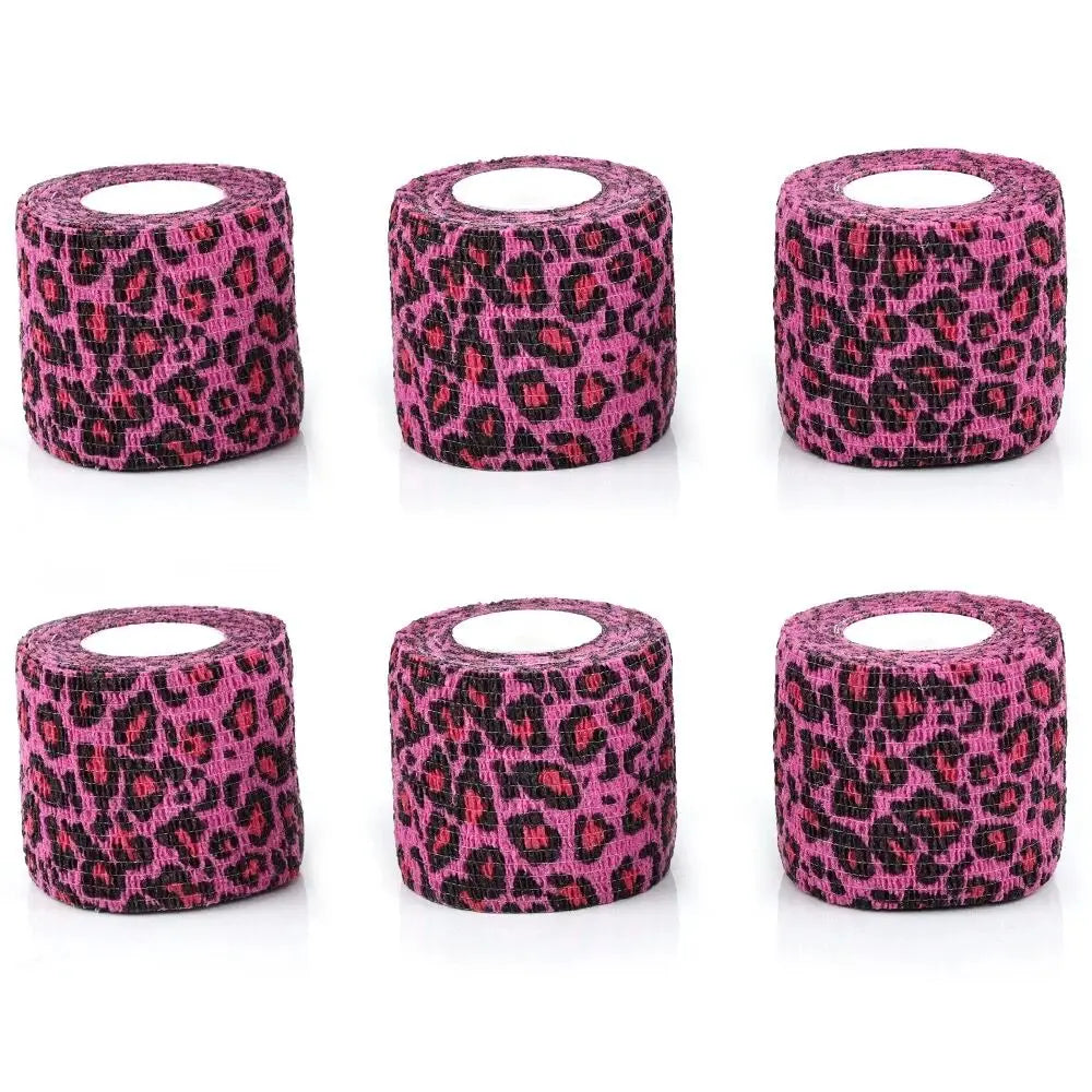 Tape Tattoo Handle Bandage Anti-slip Athletic Nonwoven Waterproof Disposable Self-adhesive Elastic Bandage Grip Cover Wrap Qme 6PCS