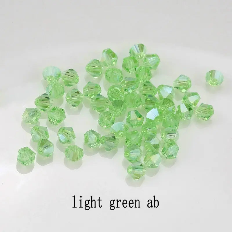 Shiny Crystal Beads Bicone Glass Loose Spacer Bracelet DIY Jewelry