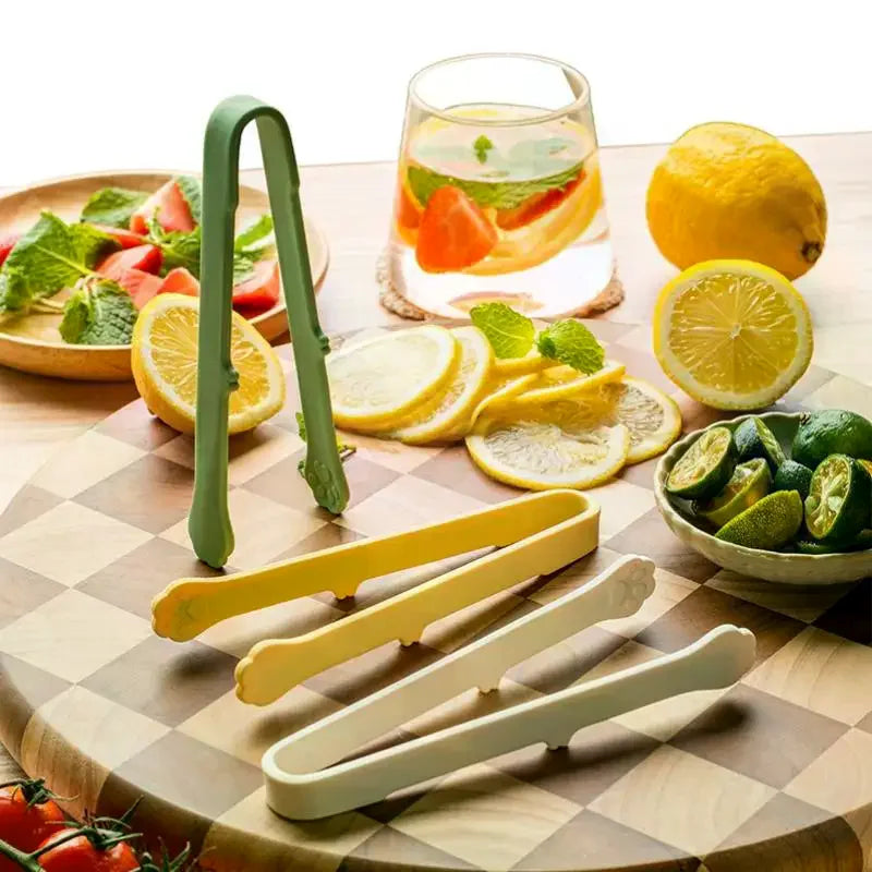 Creative Japanese Cat Paw Shape Silicone Mini Snack Food Tongs Non-slip Handles BBQ Bread Clip Kitchen Accessories Qme
