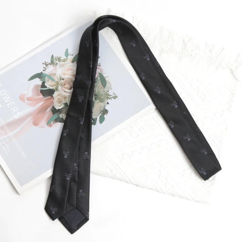 Mens Casual Slim Tie Fashion Necktie Black Stripes Floral Plaid Solid Qme