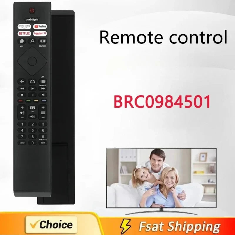 BRC0984501 For Philips Android Smart Network TV Remote Control 398GR10BEPHN0041BC 4K UHD Android TV 43/50/55PUS7906/12 Qme