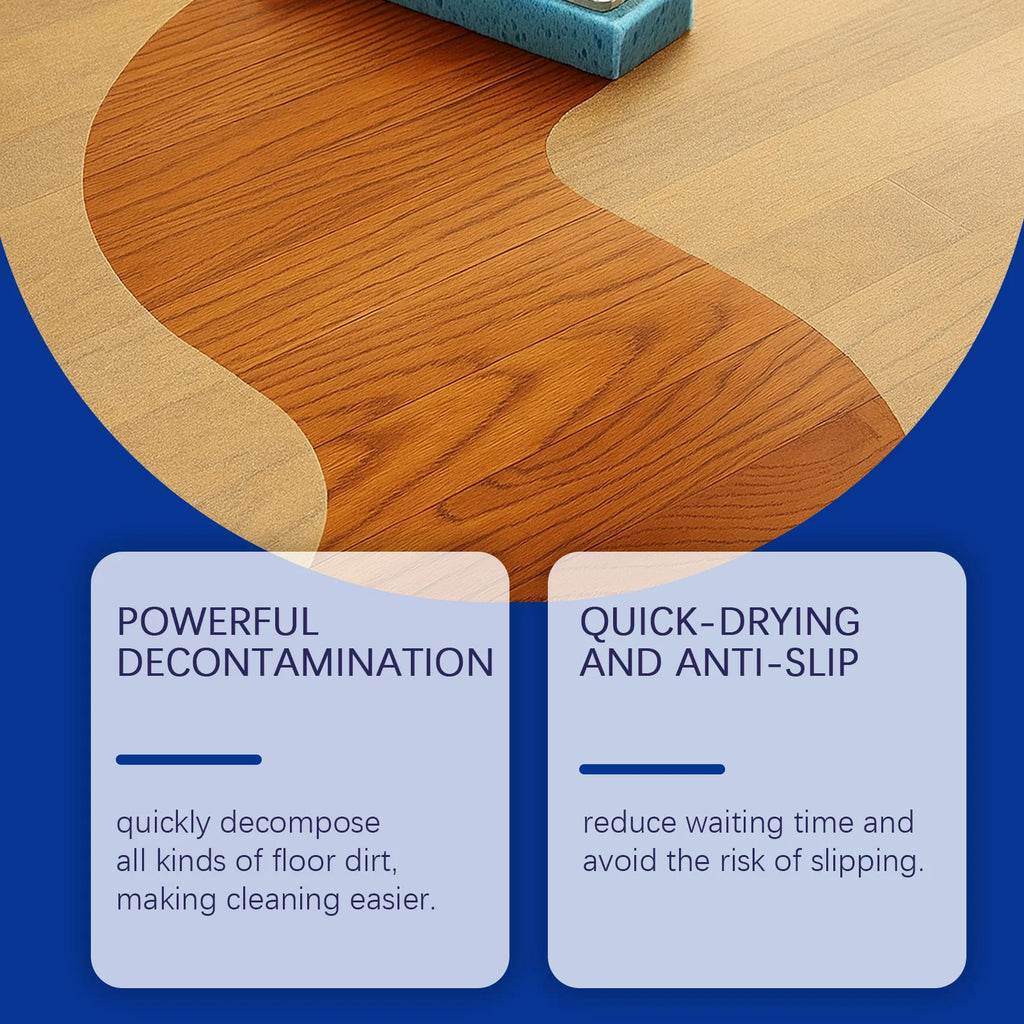 JUE FISH Multi-Surface Floor Cleaner - Powerful Quick Dirt Decomposition for Effortless Cleaning Versatile for Various Floors Qme