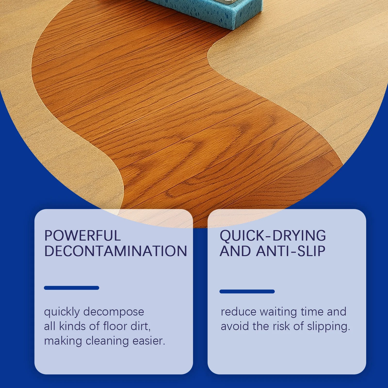 JUE FISH Multi-Surface Floor Cleaner - Powerful Quick Dirt Decomposition for Effortless Cleaning Versatile for Various Floors Qme