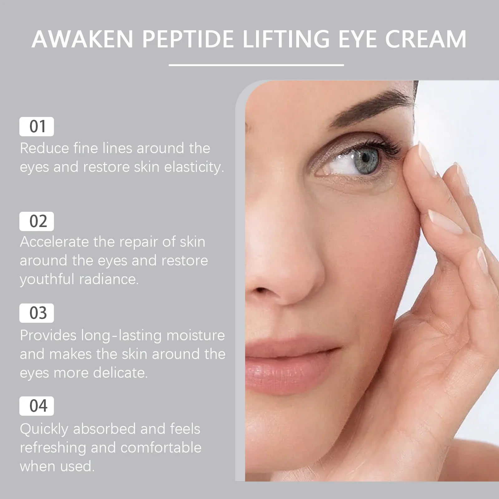 Polypeptide Eye Cream Anti Dark Circles Eye Bags Puffiness Firming Skin Around Eyes Smoothing Wrinkle Moisturizing Eye Care Crea Qme