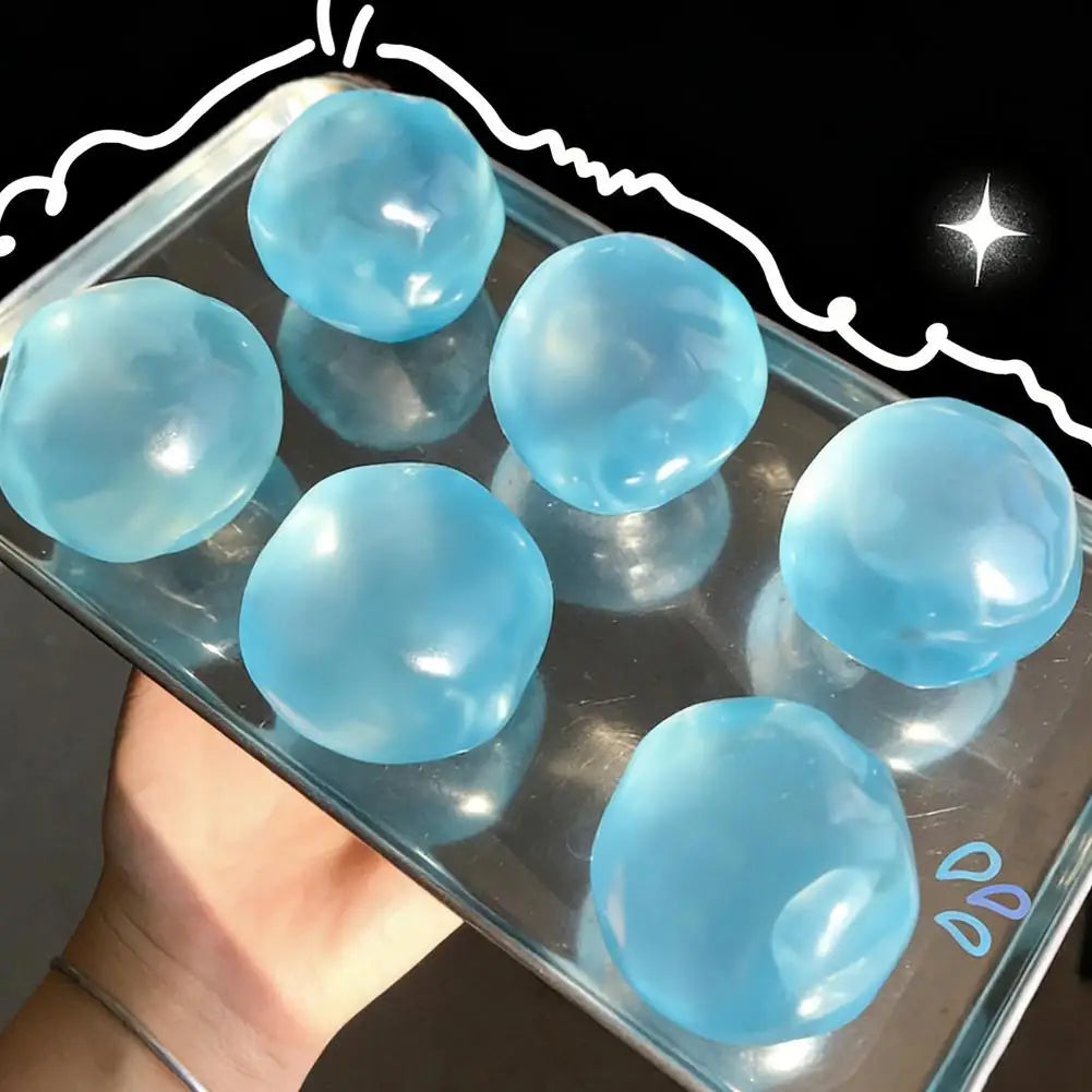 Squishy Moldable Crystal Ball Squeeze Toy Transparent Decompression Qme