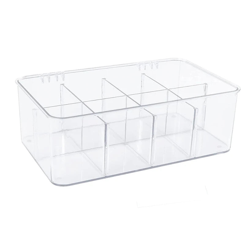 Clear Compartment Storage Box Bag Container Coffee Organizer Display Qme