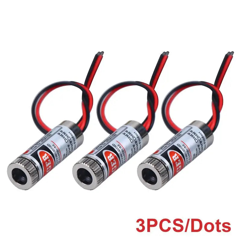1 2 650nm 5mW Laser Diode Head Red Point Line Cross Module 5V Pointer Qme A1 3PCS