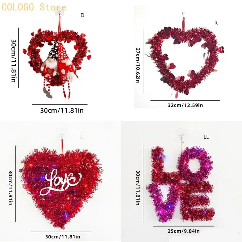 Multipurpose Valentine Door Hanger Wreath Event Home Beautification Qme
