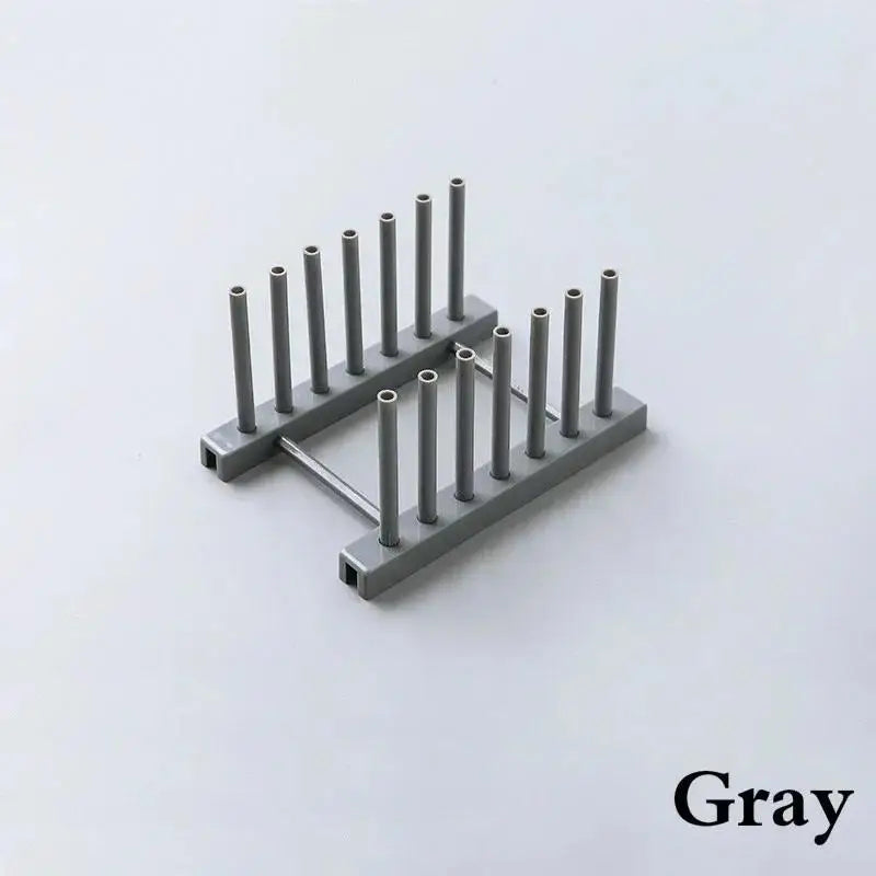 Plastic Drain Rack For Dishes Multifu Kitchen Cabinet Storage And Organizing Shelf Household Bowl Rack Plate Rack And Dish Rack Qme Gray
