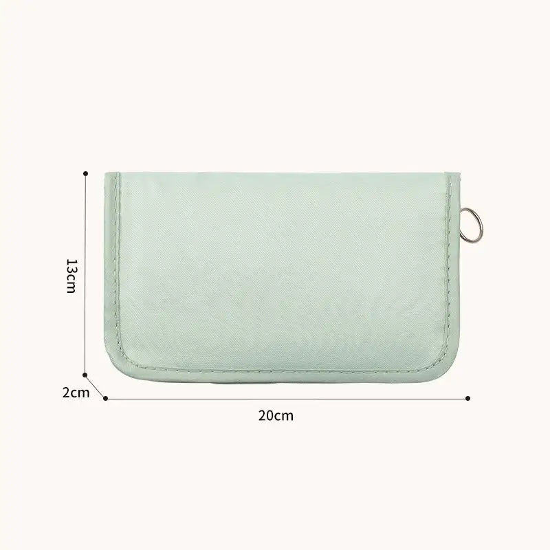 Portable Medical Pouch Foldable Pill Organizer Zipper Sort First Aid Qme L Green
