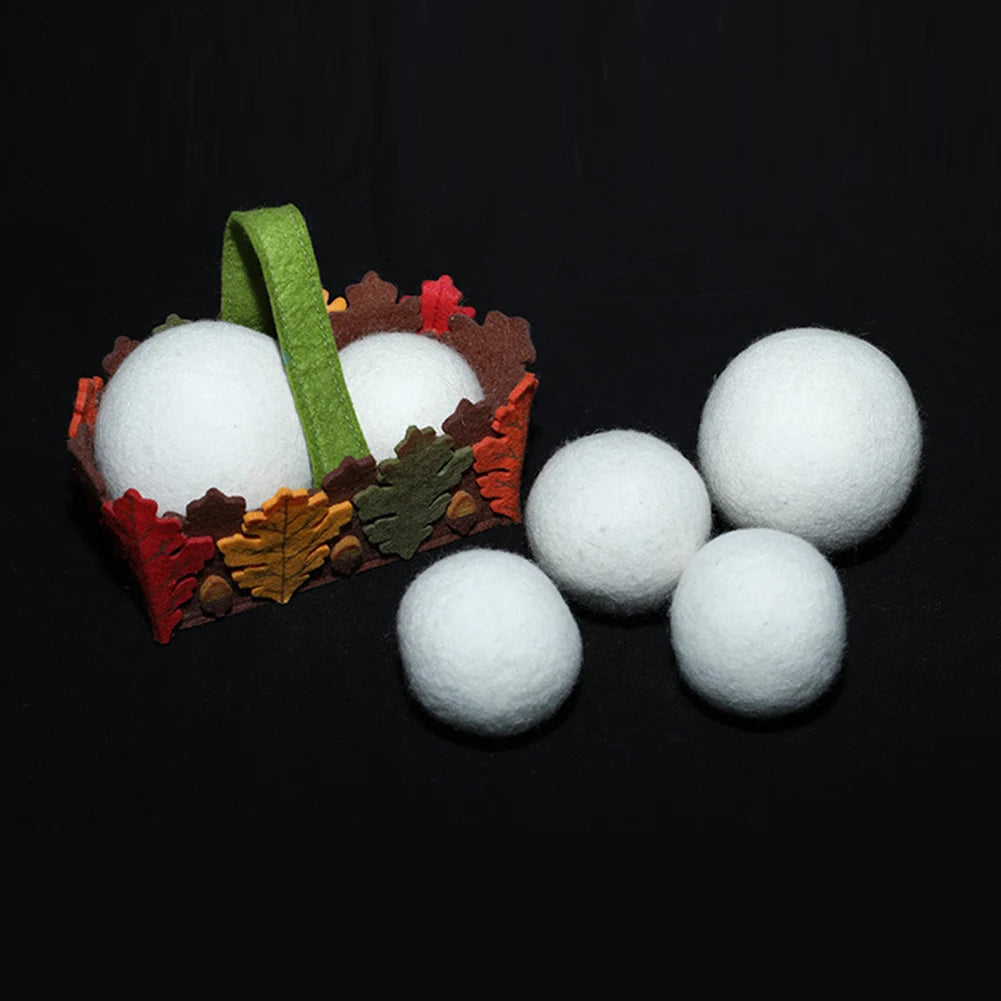 3cm/4cm/5cm Organic Wool Dryer Balls To Reduce Drying Time Wool Dryer Balls Tumble Dryer Balls Bathroom Laundry Accessories Qme