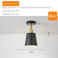 Nordic Style LED Aisle Corridor Ceiling Lights Bedroom Hotel Study Home Interior Decoration Lighting Balcony Ceiling Lamps Qme black