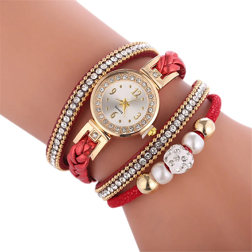 Relogio Bracelet Watches Women Wrap Around Fashion Bracelet Fashion Dress Ladies Womans Wrist Watches for Women Watch 2021 Qme
