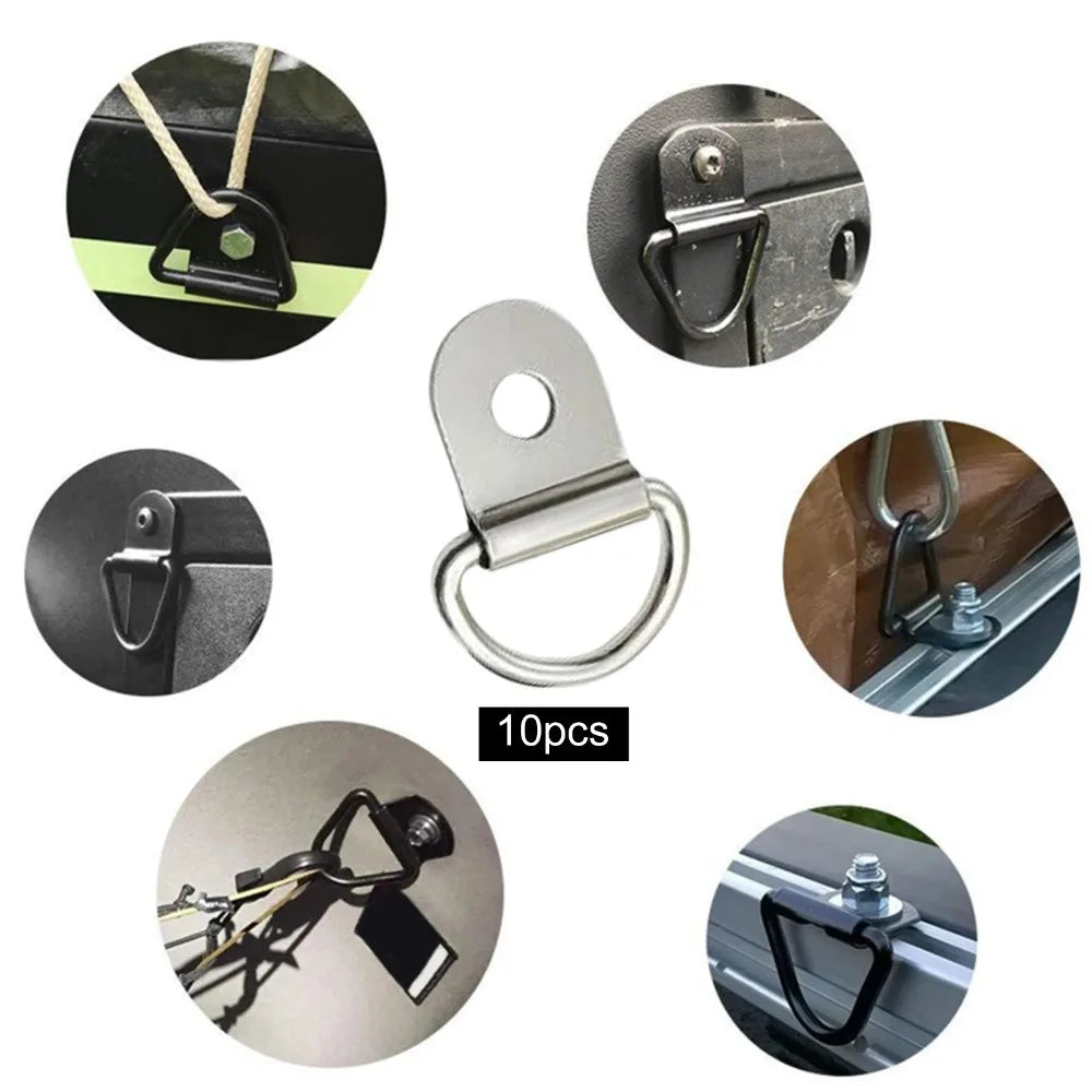 D Rings Tie Down Anchors Ring Pull Hook Stainless Steel Lashing Load Qme
