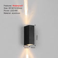 Outdoor Lighting Lens Beam Wall Lamps IP65 Waterproof Aluminum Wall Lights Corridor Garden Shopping Mall Up Down LED Porch Lamp Qme black Warm White (2700-3500K)