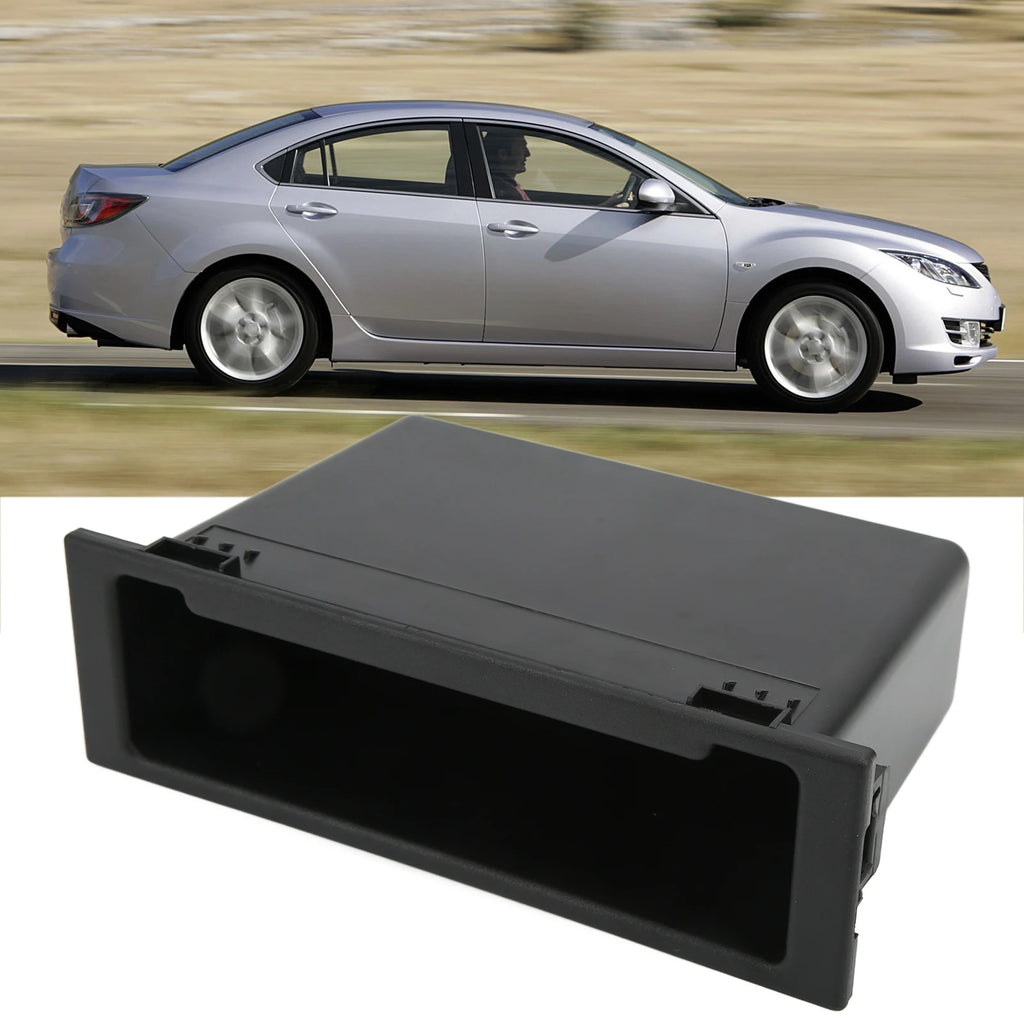 Car Radio Storage Case Dash Radio Car Stereo Audio Radio Storage Box 1Din Dashboard Organizer Black Replacement for Qme