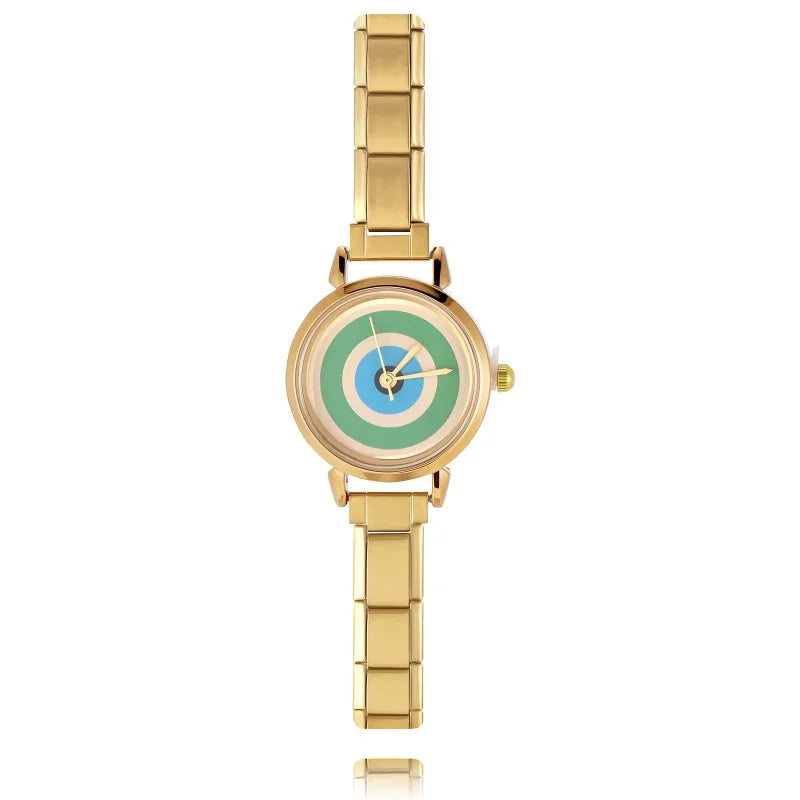 Wholesale Fashion Gold Sliver Color Round Women Watch Luxury Analog Wristwatches Reloj Mujer Girls Clock Gift（Without Box） Qme Style 20