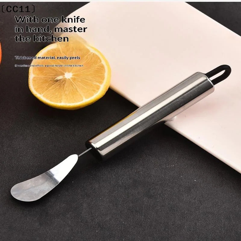 Stainless Steel Orange Peeler Citrus Tool Comfortable Handle Fruit Qme