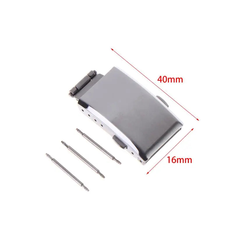 16 18 20 Stainless Steel Brushed Folding Safety Buckle Double Lock Qme 16MM