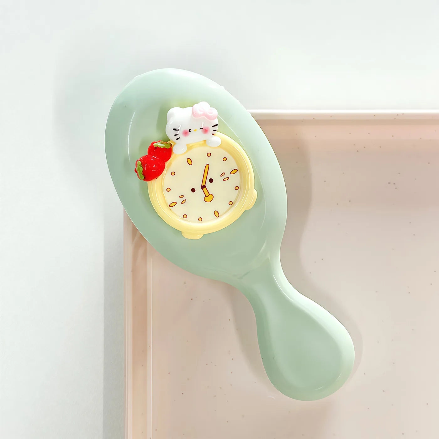 Hello Kitty Cartoon Alarm Clock Folding Air-cushion Comb Portable Qme 6