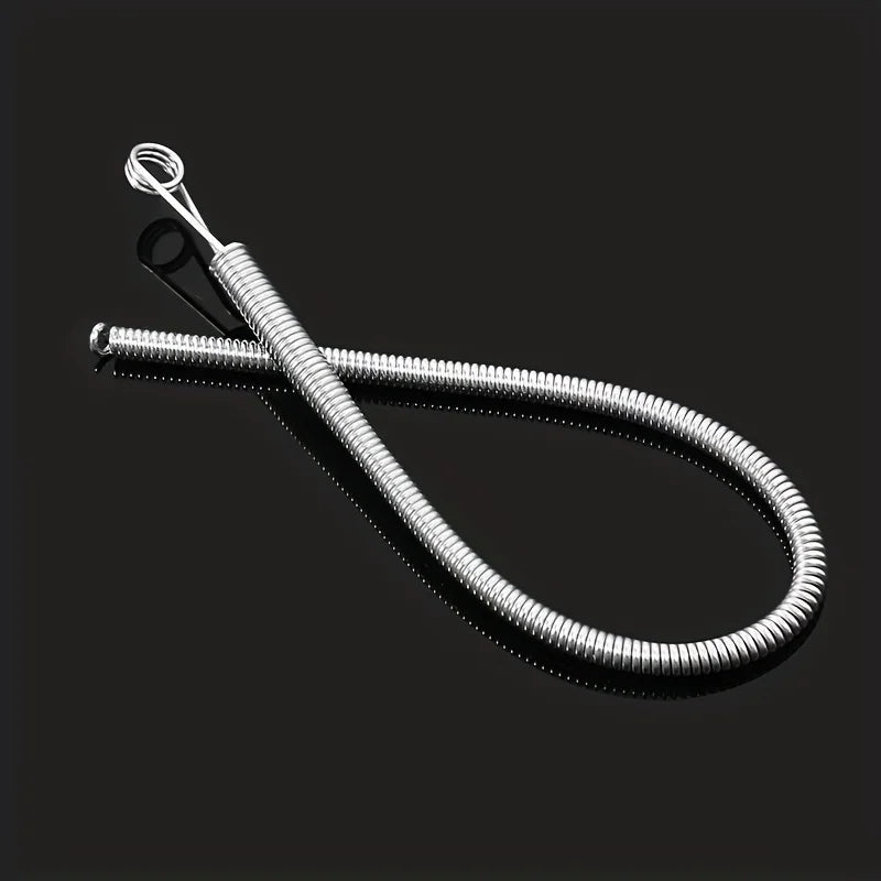 Efficient Threading Device - White Flexible Wire Tool for Tight Spaces, Effortless Cord Management & Threading in Narrow Areas Qme silvery 1pc