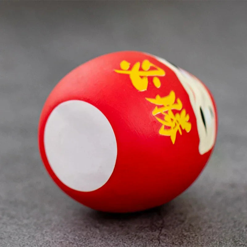 Japanese Ceramic Daruma Doll Crafts Inspired Wealth Prosperity Decor Lucky Charm Fortune Ornament Landscape Home Desk Decor Qme