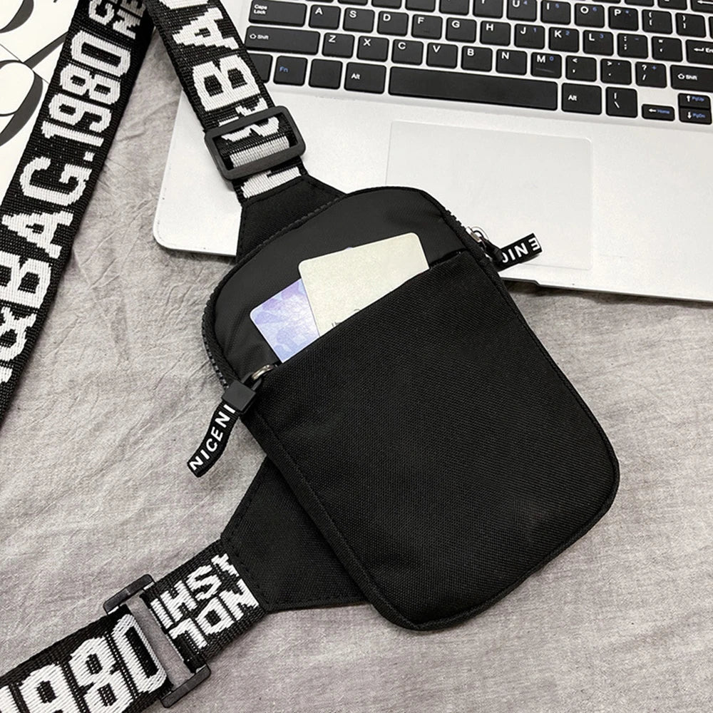 Men's Shoulder Bag INS Trend Waterproof Small Backpack Mobile Phone Man's Messenger Bag Square Bag Crossbody Bags Qme