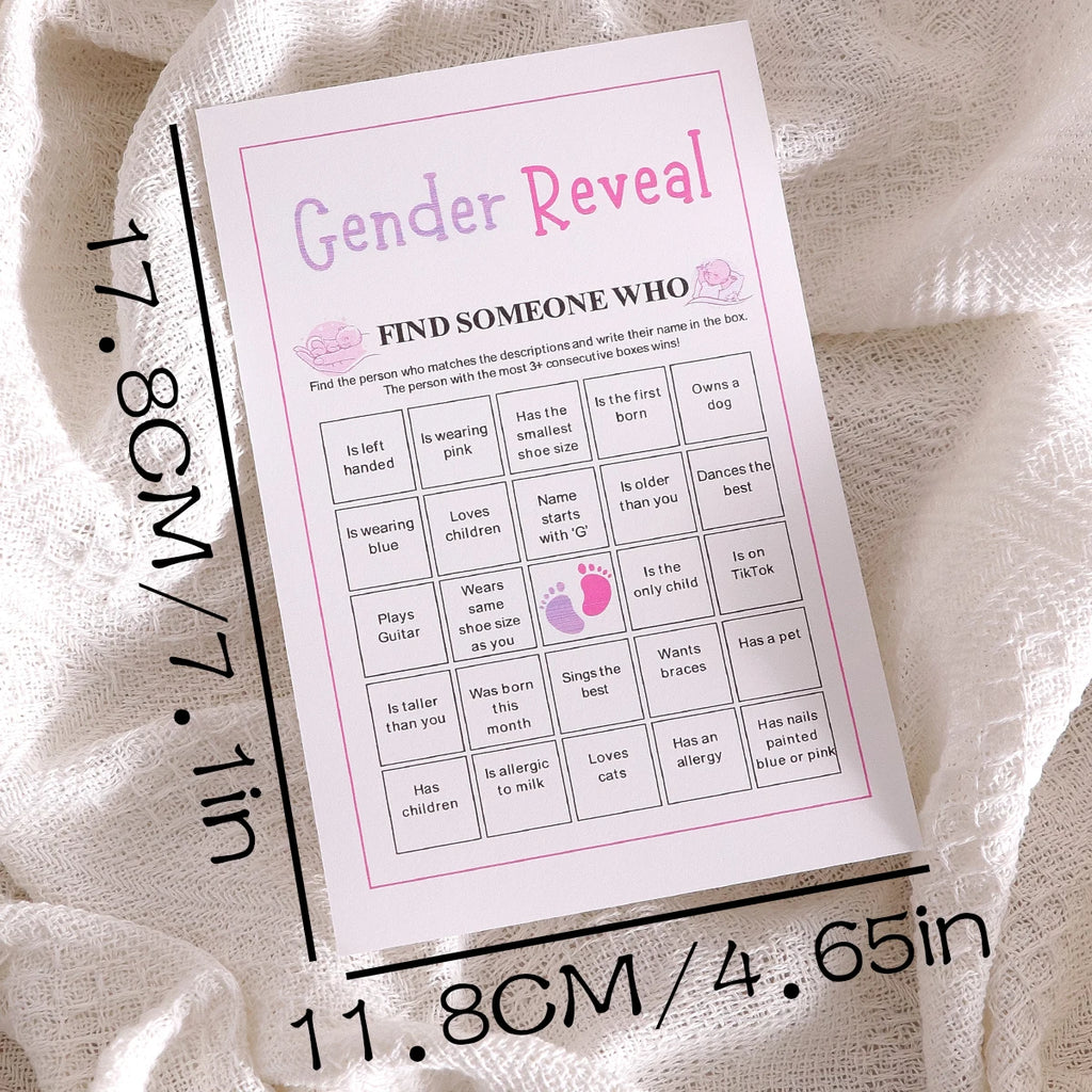 10Game Cardsset of Gender Reveal Games, Gender Reveal Bingo Cards, Gender Reveal Party Games and Activities, Party Activity Crea Qme 10 Pcs