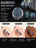1 3 Glitter Nail Powder Can Chameleon Aurora Shine Diamond Chrome Qme M06