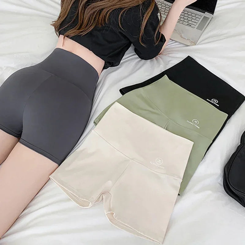 2023 Summer Sports Yoga Shorts Women Letter Embroidery Biker Shorts Women High Waist Casual Streetwear Elastic Female Underwear Qme