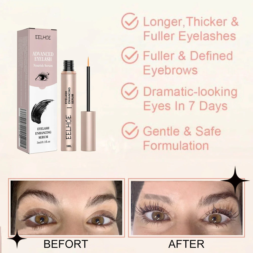 Eyelash Enhancer Serum Lifting Eyelashes Mascara Fuller Thicker Natural Lashes Longer Lengthening Nourishing Eyebrow Essence Qme
