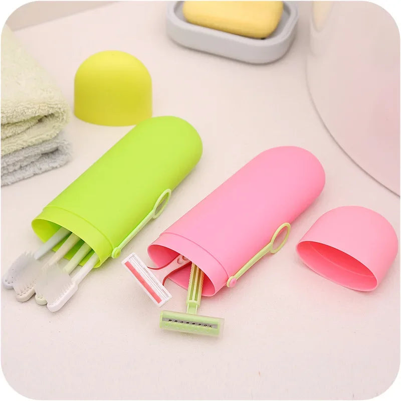 Portable Toothbrush Holder Cover Case Box Toothbpaste Travel Camping Qme
