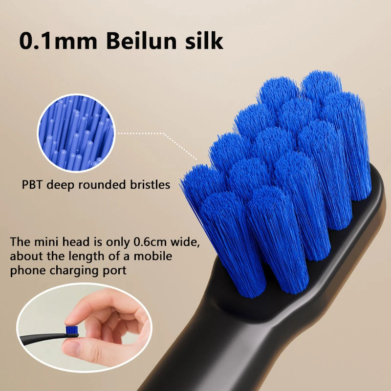 Toothbrush Small Head End Tuft Fine Brush Tiny Compact Interspace Qme