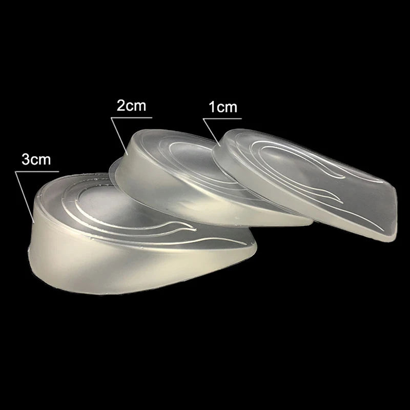 1 Pair Height Lift Men Women Shoes Insole Silicone Heel Insert Qme