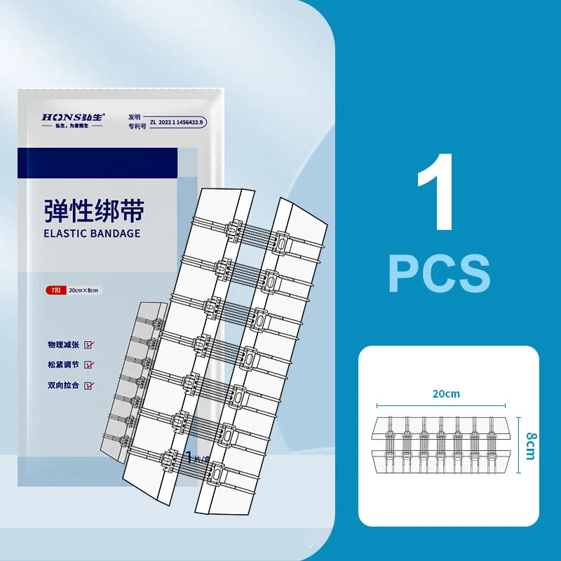 Zipper Tie Wound Closure Patch Hemostatic Fast Without Suture Outdoor Qme white 7 deduction