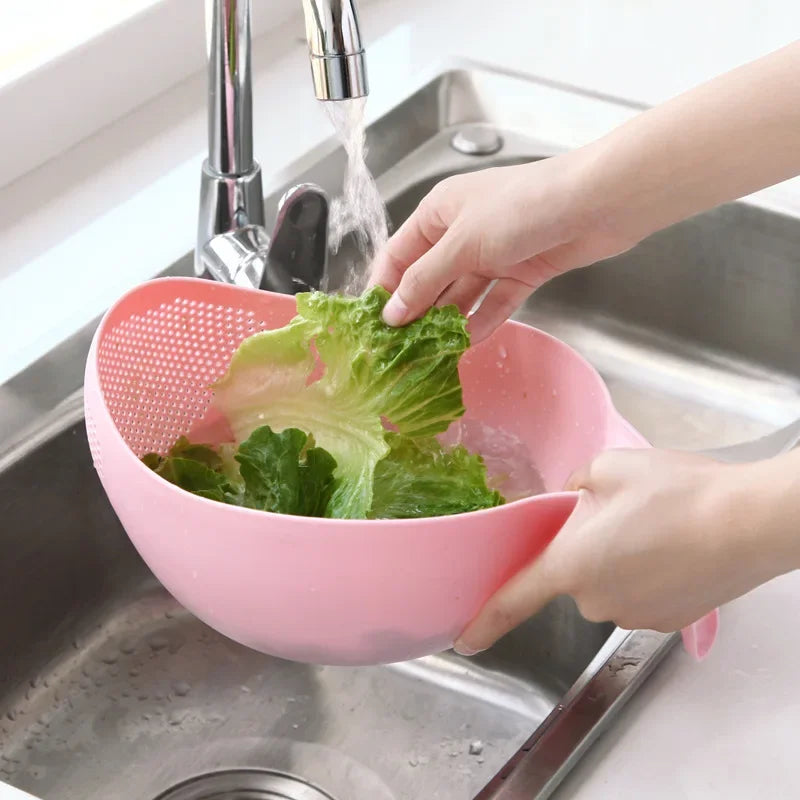 1pc Multi Functional Cleaning and Filtering Basket - with Handle, a Creative Plastic Filter Basket for Fruits and Vegetables Qme