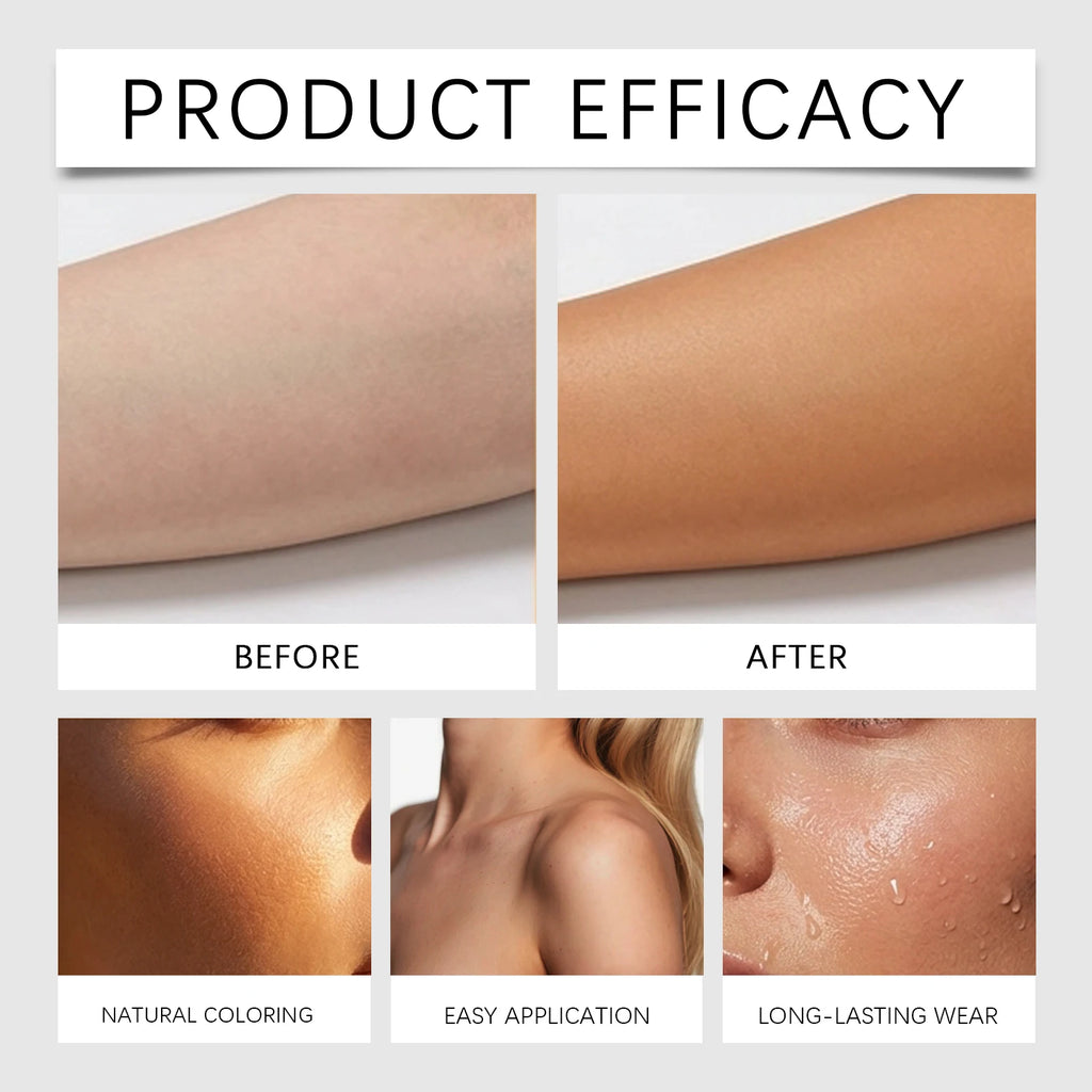 Self Tanning Spray Natural Sunless Tanner for Face Body Hydrating Lightweight Sunless Tanning Spray Natural Brown Tone Even Glow Qme