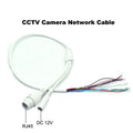IP camera cable for network replace RJ45 Cable DC12V CCTV ip use Qme white color 5pcs