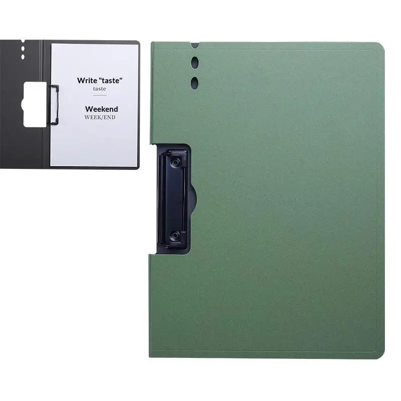 A4 File Folder Cover Document Organizer Clipboard Business School Qme Green