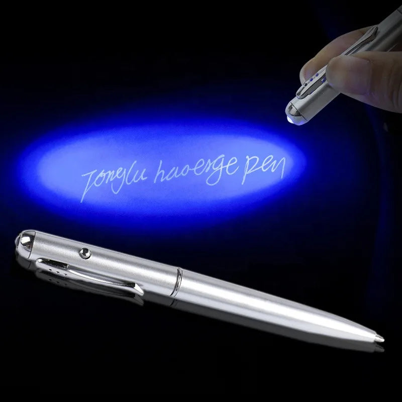2-in-1 Invisible Ink Pen LED UV Light Ballpoint Creative Money Qme