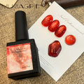 NEW Pomegranate Red Glass Cat Eye Gel High Density Magnetic Gel Polish Icy Transparent Effect Gel Salon Professional Nail Art Qme T01