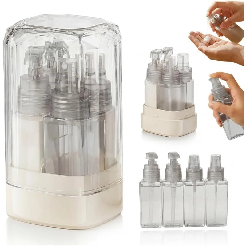 1 Portable Travel Bottle Leakproof Multicolor Pump Spray Containers Qme Gray