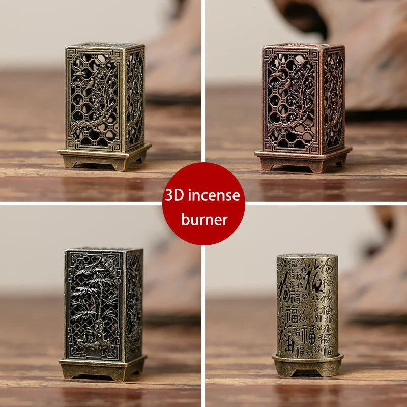 Vertical Incense Burner Alloy Hollow Incense Holder Xiangyun Stickless Powder Lasting Fragrance Incense Accessories Home Ornamen Qme