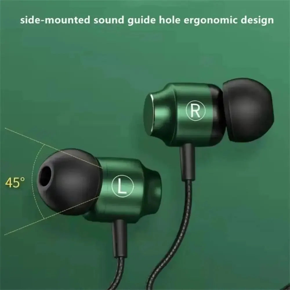 90° Jack Wired Gaming Headset HiFi Surround Sound With Mic Type C 3.5mm Music Headphones For iPhone Huawei In-ear Bass Earphones Qme