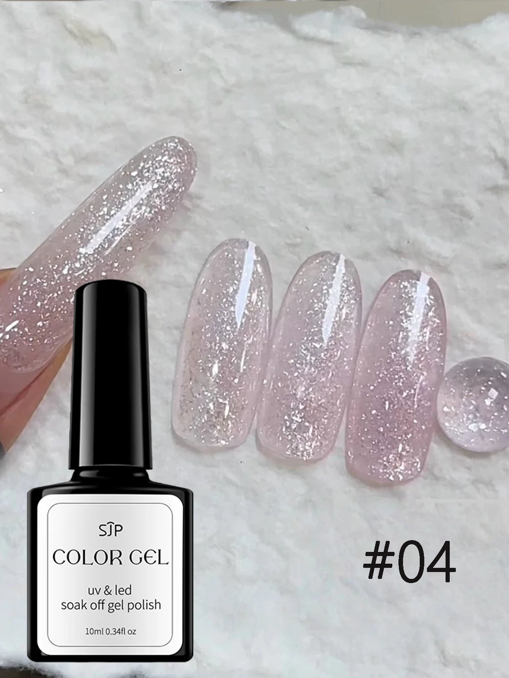 Colored Opal Snow Melting Gel Nail Polish UV DIY Art Charm Suitable Qme 04