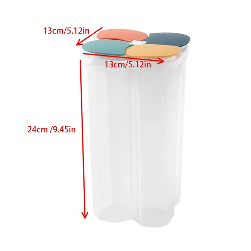 Four Grains Transparent Storage Crisper Kitchen Supplies Qme